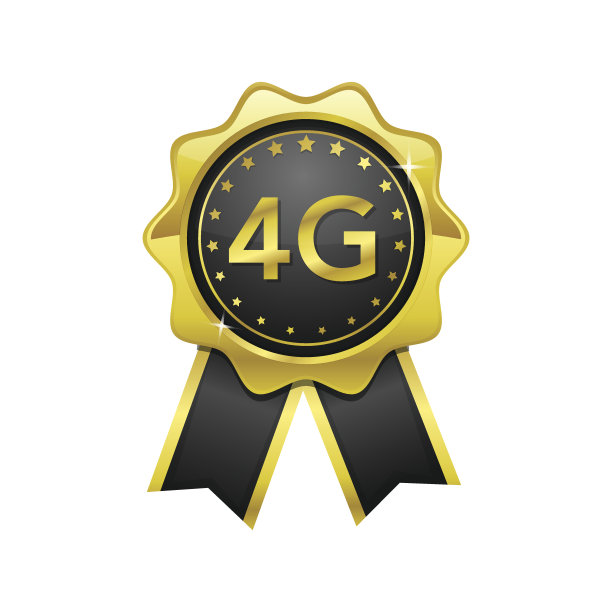 4g标志金色矢量图标设计图片下载