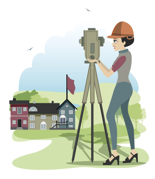测量工程师。图片下载