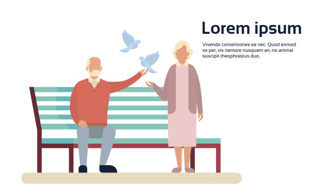 老夫妇奶奶和爷爷在公园户外长椅图片下载