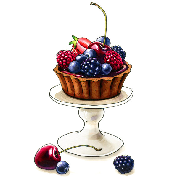 浆果馅饼素材图片