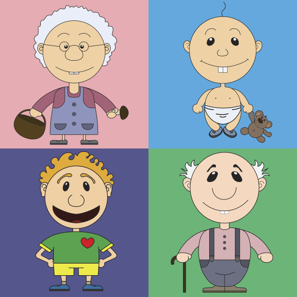 儿童读物中的人物插图图片下载