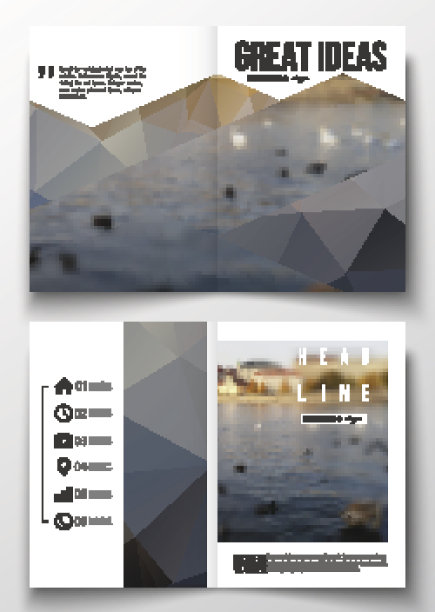 一套业务模板的小册子，杂志，传单，小册子或图片下载