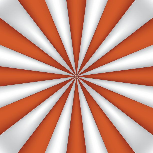 橙色和白色的抽象射线圆背景，条纹墙纸图片下载