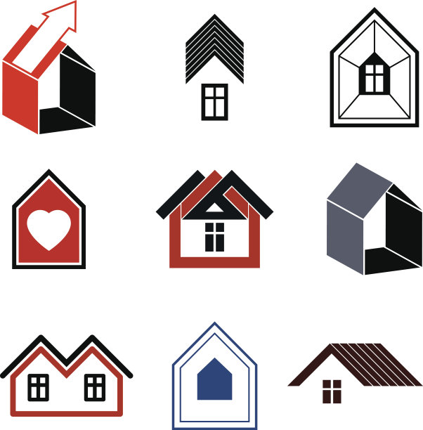 房地产行业的增长趋势，简单的房子图标。图片下载