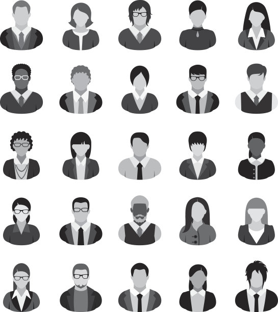 业务人员图标。素材图片