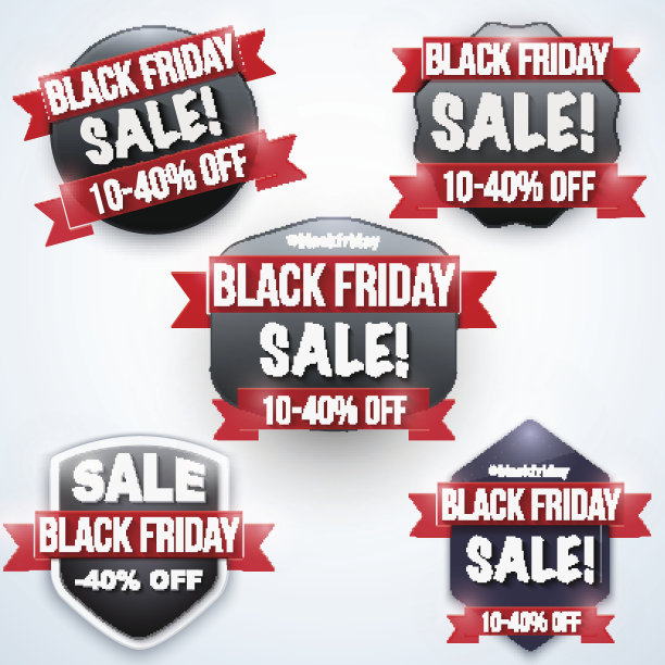 一套黑色星期五特价徽章图片下载