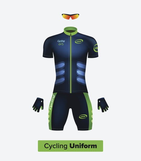 真实的向量循环均匀模板。蓝色和绿色。图片下载