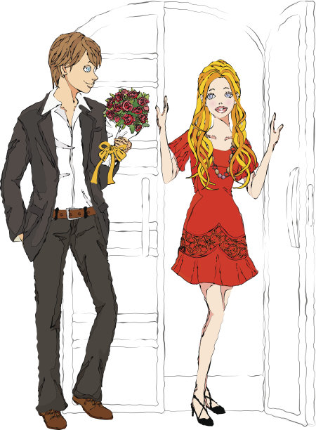 情侣及鲜花礼品图片下载