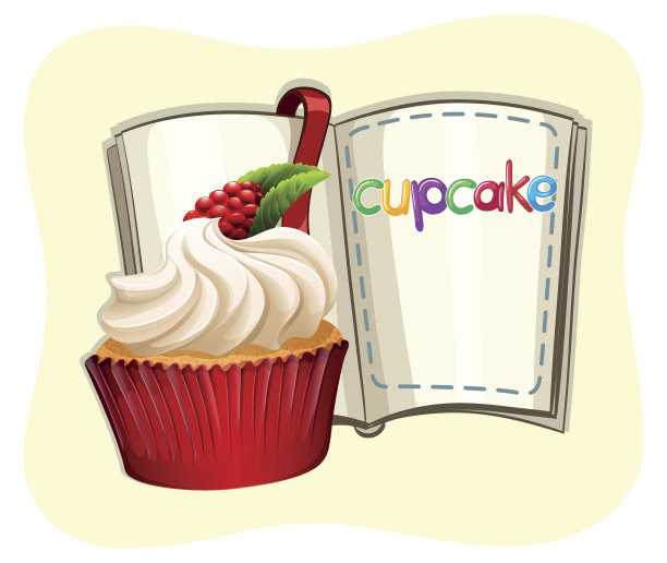 树莓蛋糕和一本书图片下载