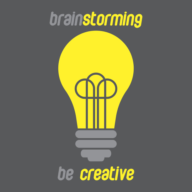 头脑风暴灯泡图标图片下载