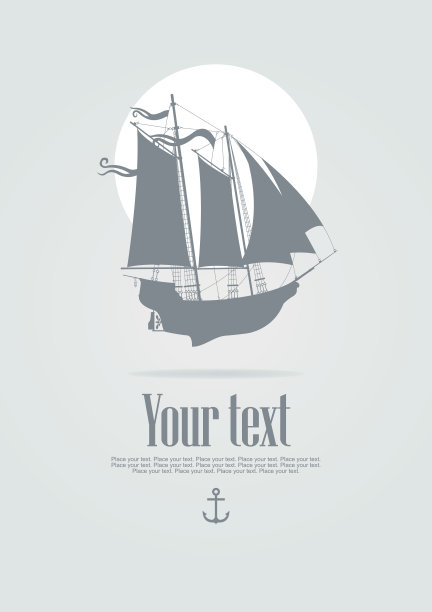 有锚的帆船图片下载