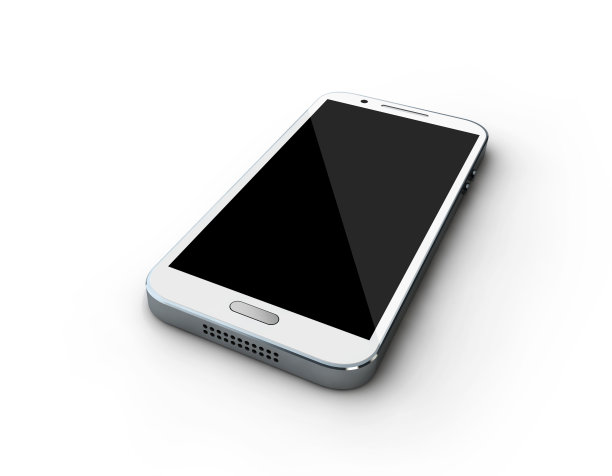 白色背景上的3D手机图片下载