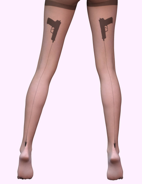 带枪和子弹的深色尼龙紧身衣。图片下载