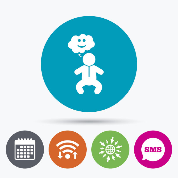 婴儿婴儿标志图标。蹒跚学步的孩子的象征。图片下载