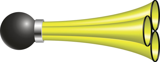 三空气喇叭在黄色设计图片下载