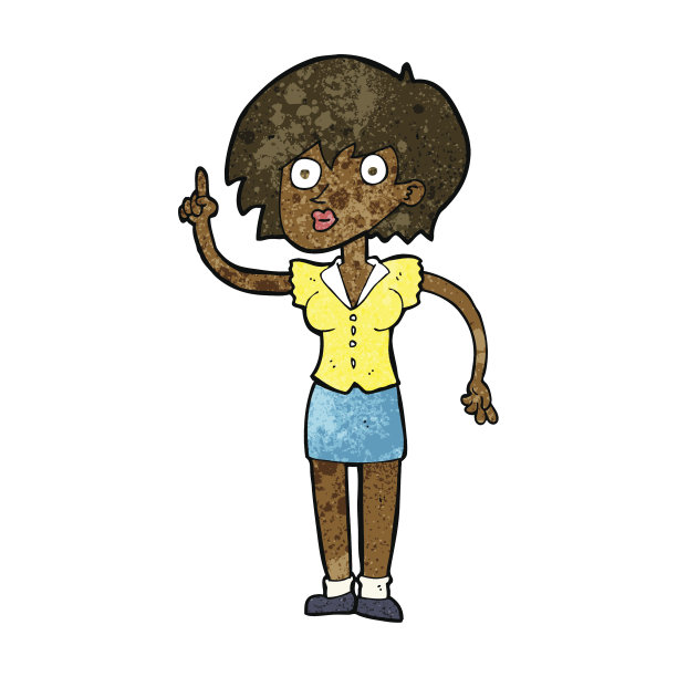 带着疑问的卡通女人图片下载