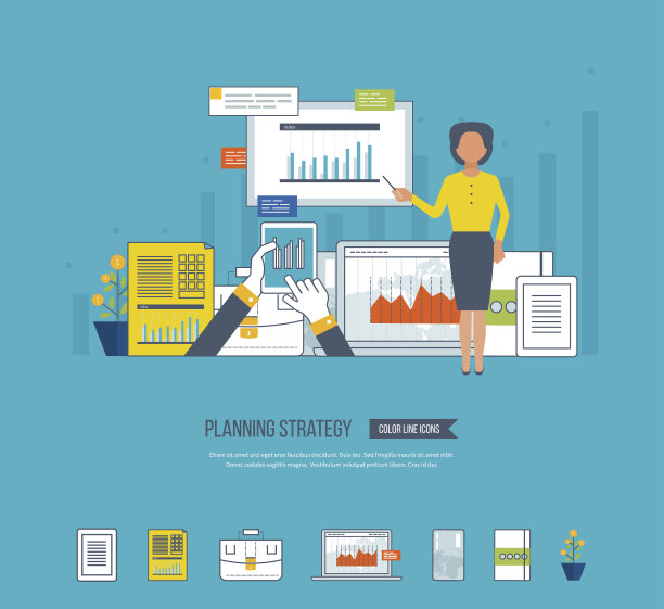 概念项目管理，投资，财务，财务报告，教育。图片下载