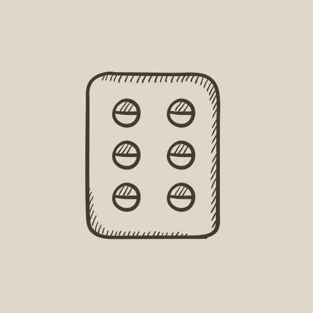 药丸盘素描图标图片下载