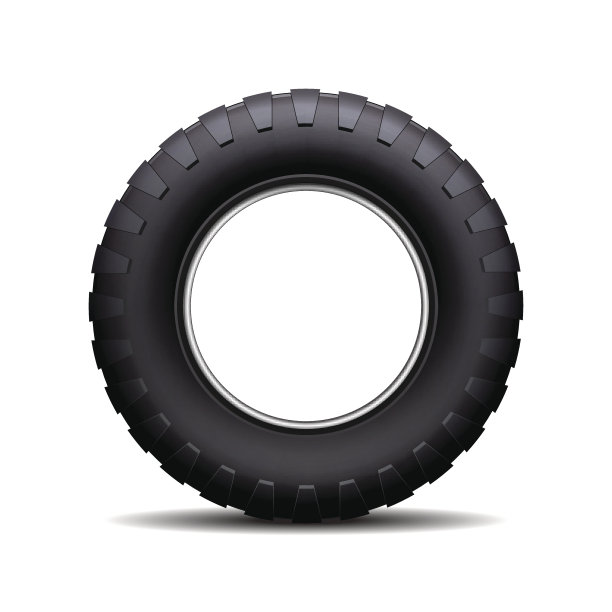 汽车轮胎孤立在白色背景上。图片下载