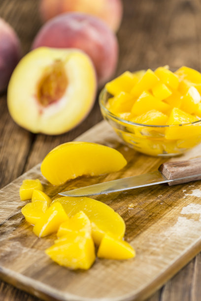 桃子罐头素材图片