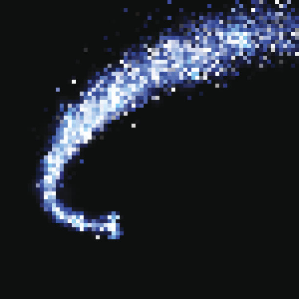 闪闪发光的彗星的尾巴。蓝色闪光闪光图片下载