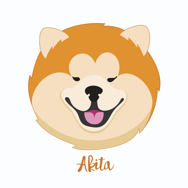 向量的狗秋田犬图片下载