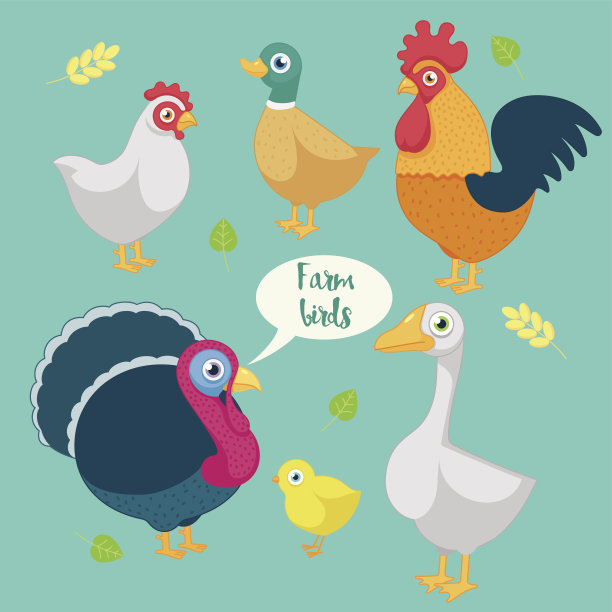 卡通搞笑鸟农场图片下载