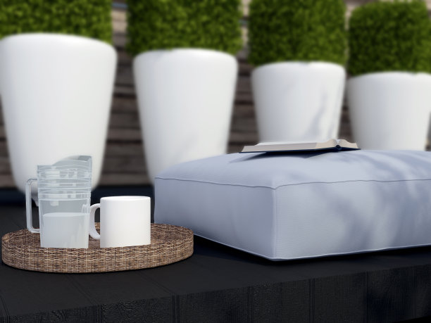 户外座位区。图片下载