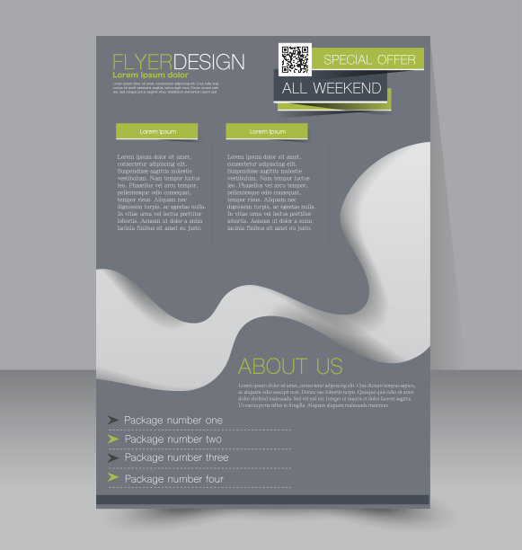 传单模板。业务手册。可编辑的A4的海报图片下载