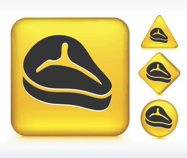 黄钮扣上的t骨牛排图片下载