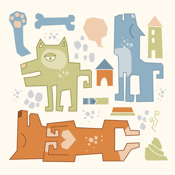 有趣的涂鸦狗图片下载