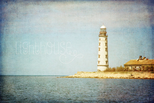 位于克里米亚塞瓦斯托波尔附近的切尔松斯角(Hersones)灯塔图片下载