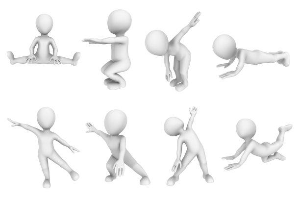 3d小人健身训练。图片下载