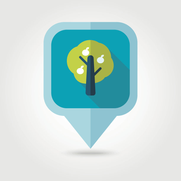 果树平针地图图标。地图上的指针图片下载