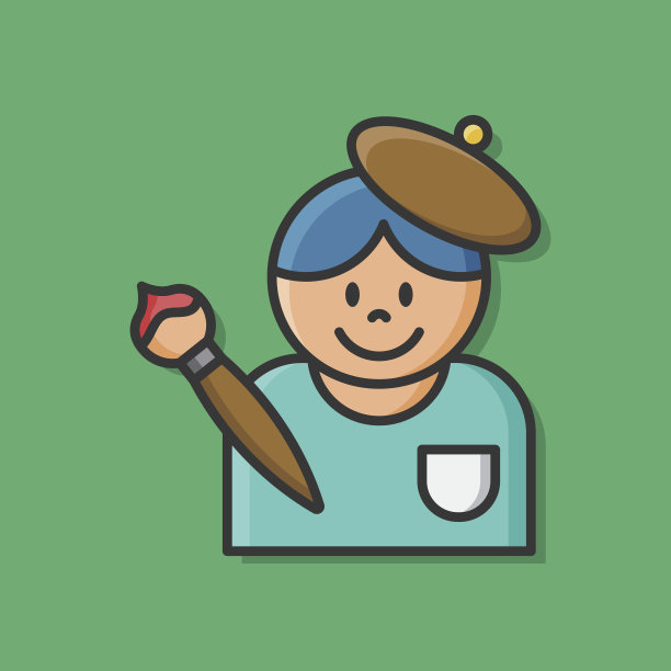 艺术画家图标矢量图片下载