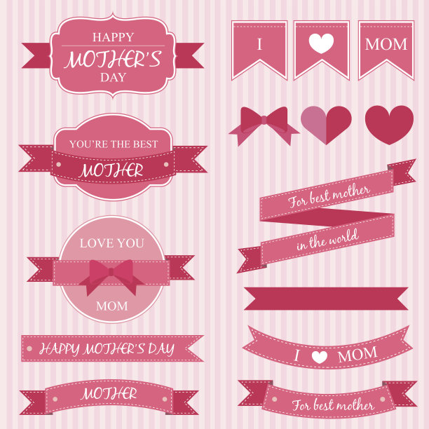 一套母亲节标签图片下载
