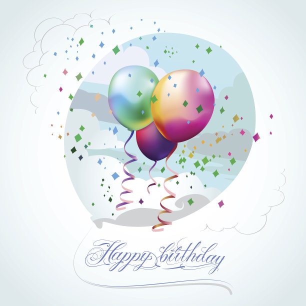 生日快乐气球图片下载