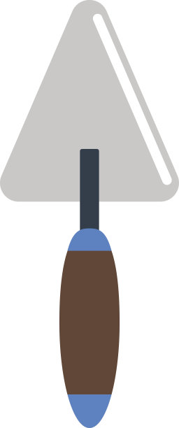 油灰刀工人设备矢量插图孤立在白色图片下载