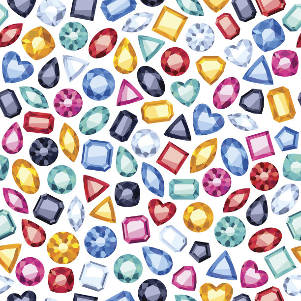 无缝宝石图案上的白色图片下载