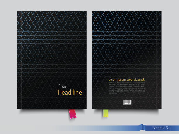 书籍封面或年度封面模板设计图片下载