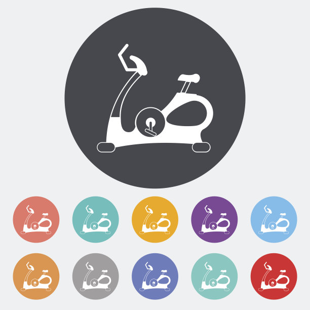 图标的运动自行车。图片下载