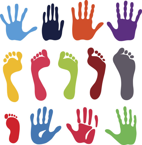 世代手印和脚印图片下载