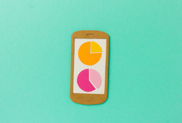 带有饼图的智能手机图片下载