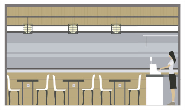 小而简单的咖啡馆内饰图片下载