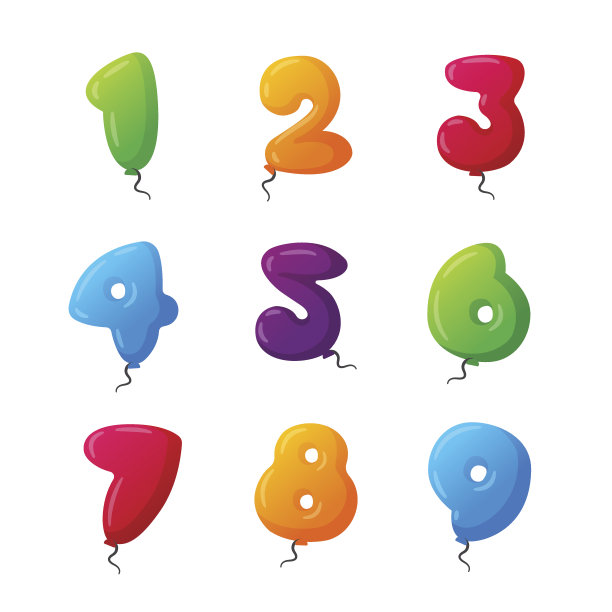 气球数向量集。图片下载