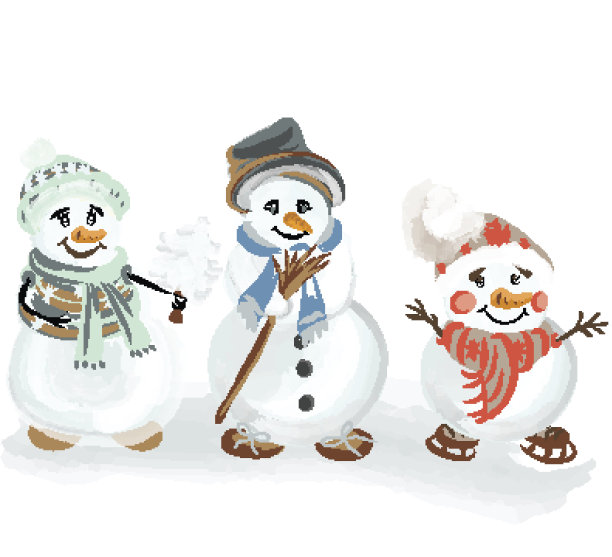 圣诞雪人集图片下载