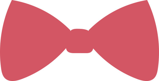 红色蝴蝶服装时尚矢量插图孤立在白色图片下载