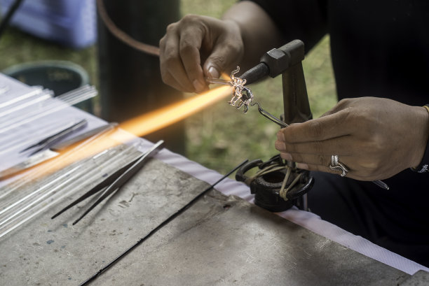 玻璃吹工艺象火图片下载