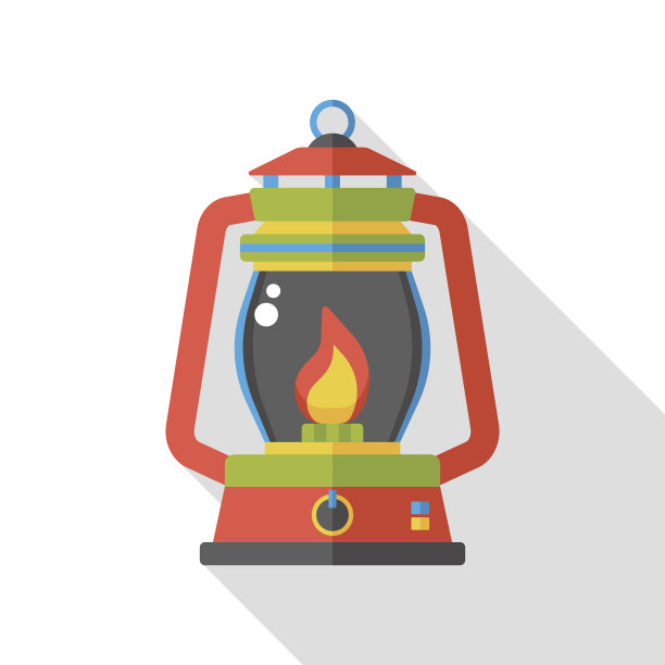 营地灯光平面图标图片下载