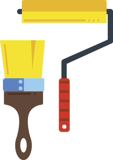 一组画笔矢量隔离在白色背景上图片下载